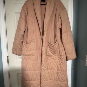 Forever 21 Tan Quilted Coat